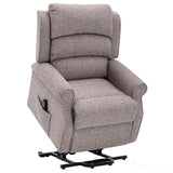 The Perth - Dual Motor Riser Recliner Mobility Chair in Lisbon Mocha Fabric Morris Living - thumbnail 4