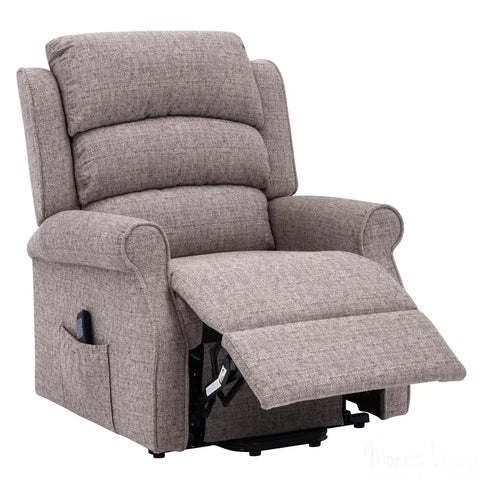 The Perth - Dual Motor Riser Recliner Mobility Chair in Lisbon Mocha Fabric Morris Living - image 6