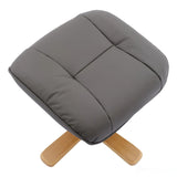 The Sardinia - Swivel Recliner Chair & Footstool in Cinder Genuine Leather Morris Living