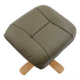 The Sardinia - Swivel Recliner Chair & Footstool in Olive Green Genuine Leather Morris Living