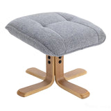 The Sardinia - Swivel Recliner Chair & Matching Footstool in Dove Fabric Morris Living - thumbnail 10