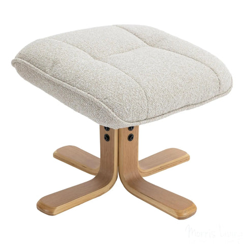 The Sardinia - Swivel Recliner Chair & Matching Footstool in Hessian Fabric Morris Living - image 6