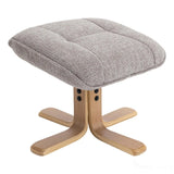 The Sardinia - Swivel Recliner Chair & Matching Footstool in Oat Fabric Morris Living - thumbnail 6