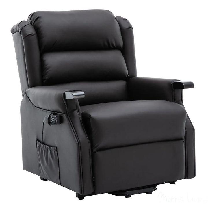 The Warminster Dual Motor Riser Recliner Mobility Chair in Brown Leather Morris Living - image 1