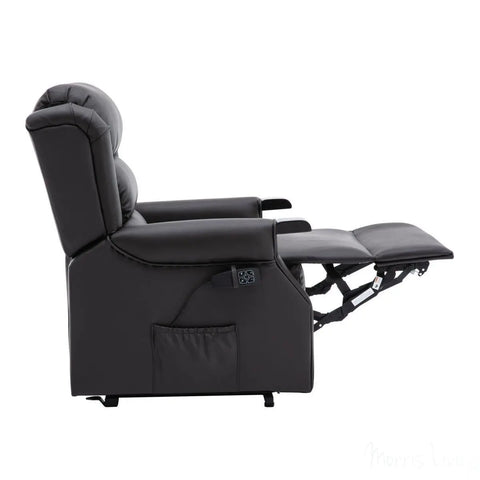 The Warminster Dual Motor Riser Recliner Mobility Chair in Brown Leather Morris Living - image 3