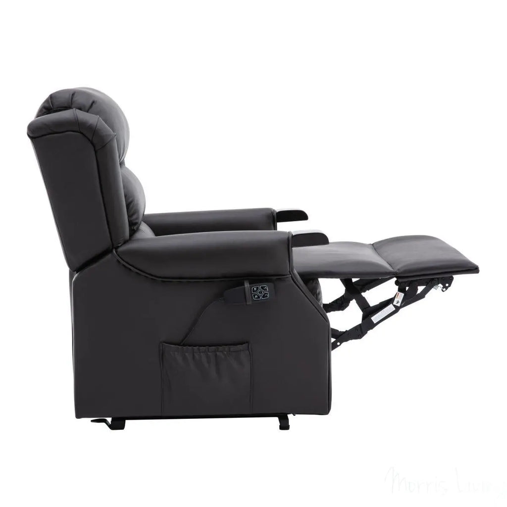The Warminster Dual Motor Riser Recliner Mobility Chair in Brown Leather Morris Living