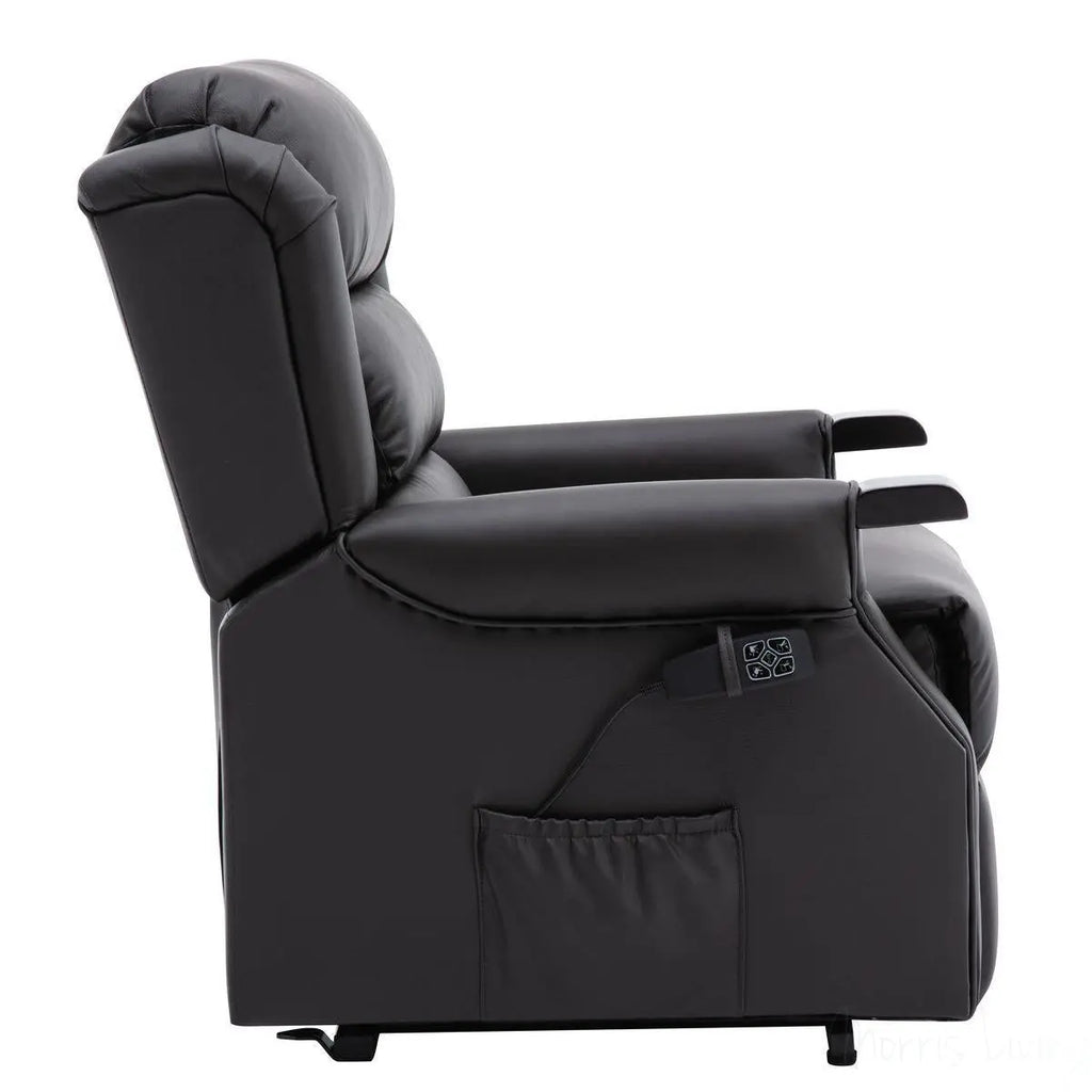 The Warminster Dual Motor Riser Recliner Mobility Chair in Brown Leather Morris Living