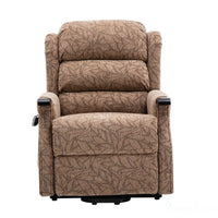 The Warminster Dual Motor Riser Recliner Mobility Chair in Cocoa Fabric - Refurbished Morris Living
