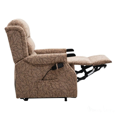 The Warminster Dual Motor Riser Recliner Mobility Chair in Cocoa Fabric - Refurbished Morris Living