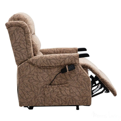 The Warminster Dual Motor Riser Recliner Mobility Chair in Cocoa Fabric - Refurbished Morris Living