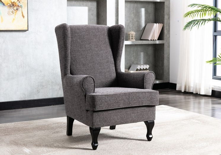 Hamilton Fireside Chair in Lake Blue Fabric - 20.5" Height - Orthopedic Chair Morris Living