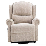 Winchester Dual Motor Riser Recliner Mobility Chair in Cream Brushstroke Fabric Morris Living - thumbnail 2