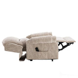 Winchester Dual Motor Riser Recliner Mobility Chair in Cream Brushstroke Fabric Morris Living