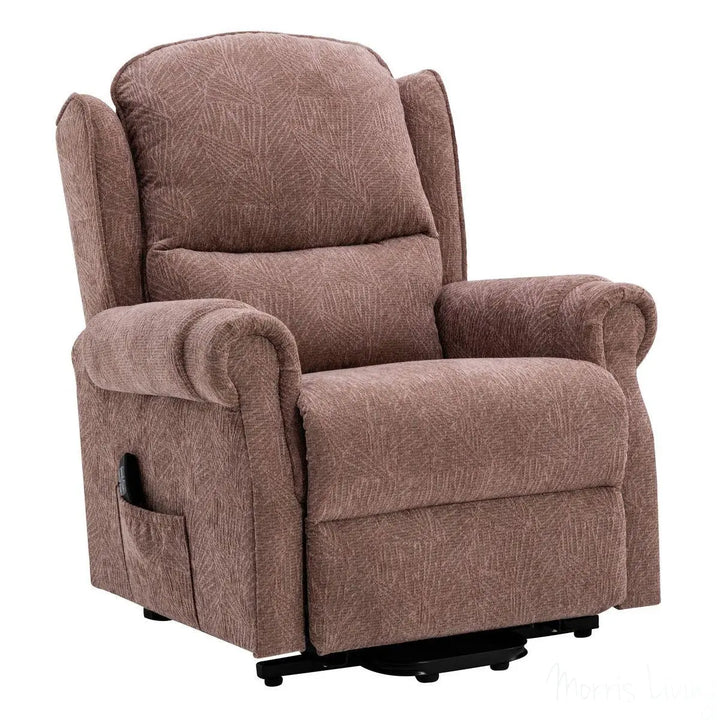 Winchester Dual Motor Riser Recliner Mobility Chair in Mink Brushstroke Fabric Morris Living - image 1