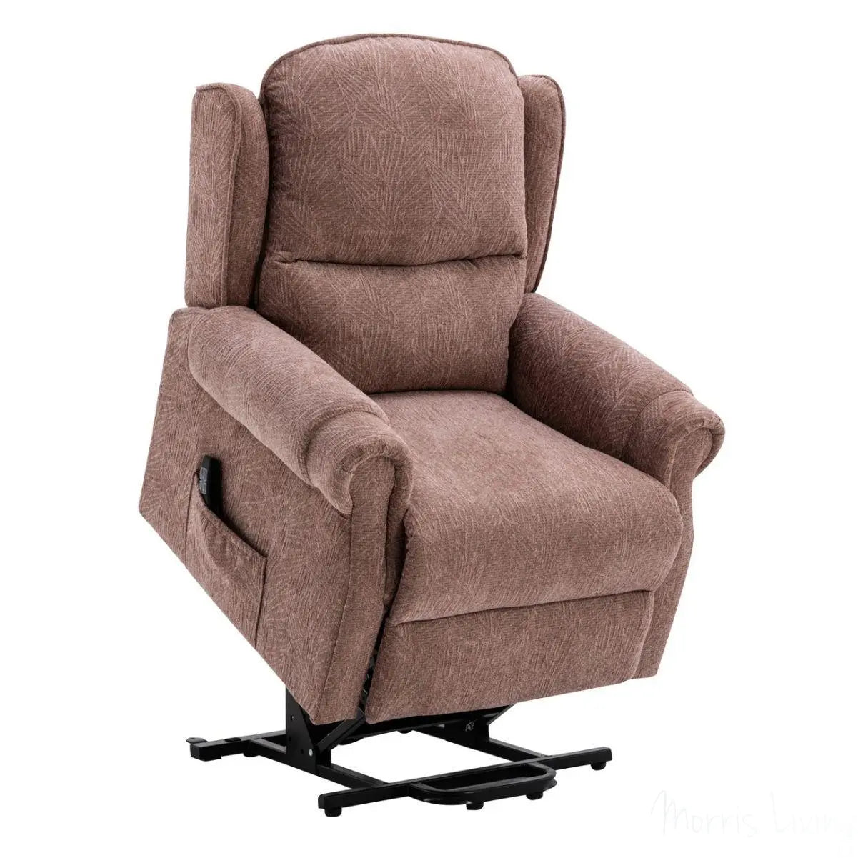Winchester Dual Motor Riser Recliner Mobility Chair in Mink Brushstroke Fabric Morris Living