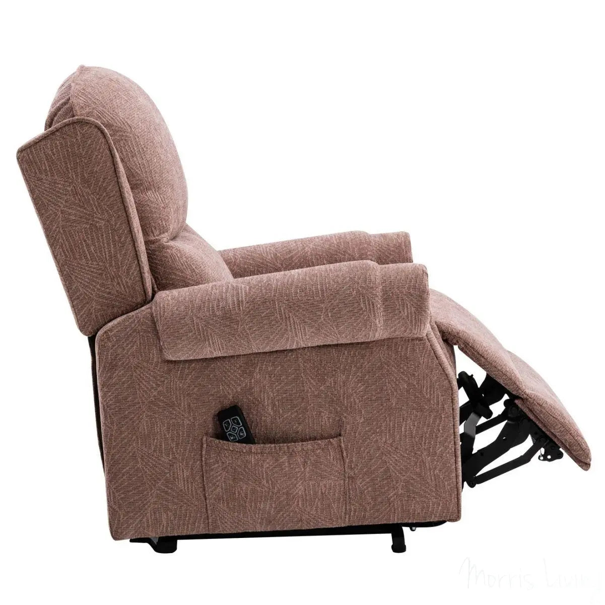Winchester Dual Motor Riser Recliner Mobility Chair in Mink Brushstroke Fabric Morris Living