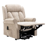 The Darwin - Dual Motor Riser Recliner Chair in Cream Brush Fabric - Refurbished