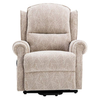 Winchester Dual Motor Riser Recliner Mobility Chair in Cream Fabric - Clearance - Minor Marks