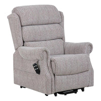 Lincoln Petite - Dual Motor Riser Recliner Chair In Soft Wheat Fabric - Refurbished