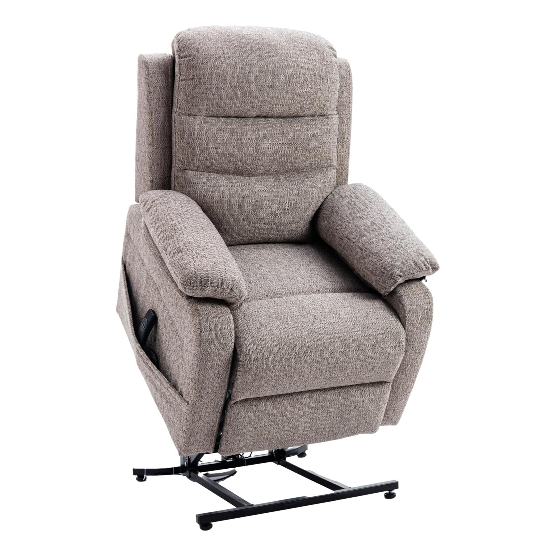 The Bamford - Single Motor Riser Recliner Chair in Lisbon Mocha Fabric
