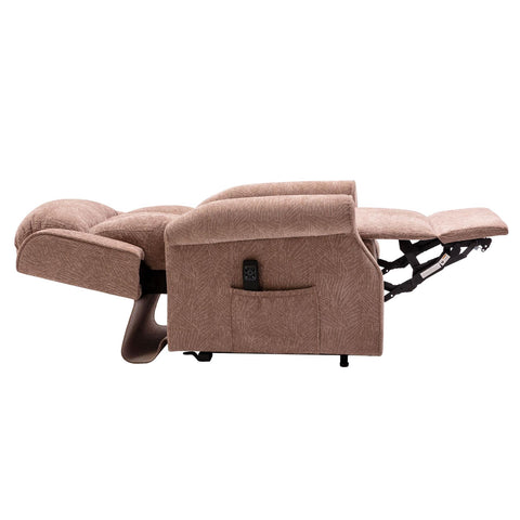 The Darwin - Dual Motor Riser Recliner Mobility Arm Chair in Mink Brushstroke Fabric - image 7