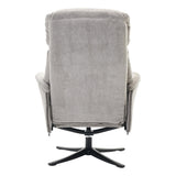 The Lucia Swivel Recliner Chair & Footstool in Grey Mist Fabric - thumbnail 8