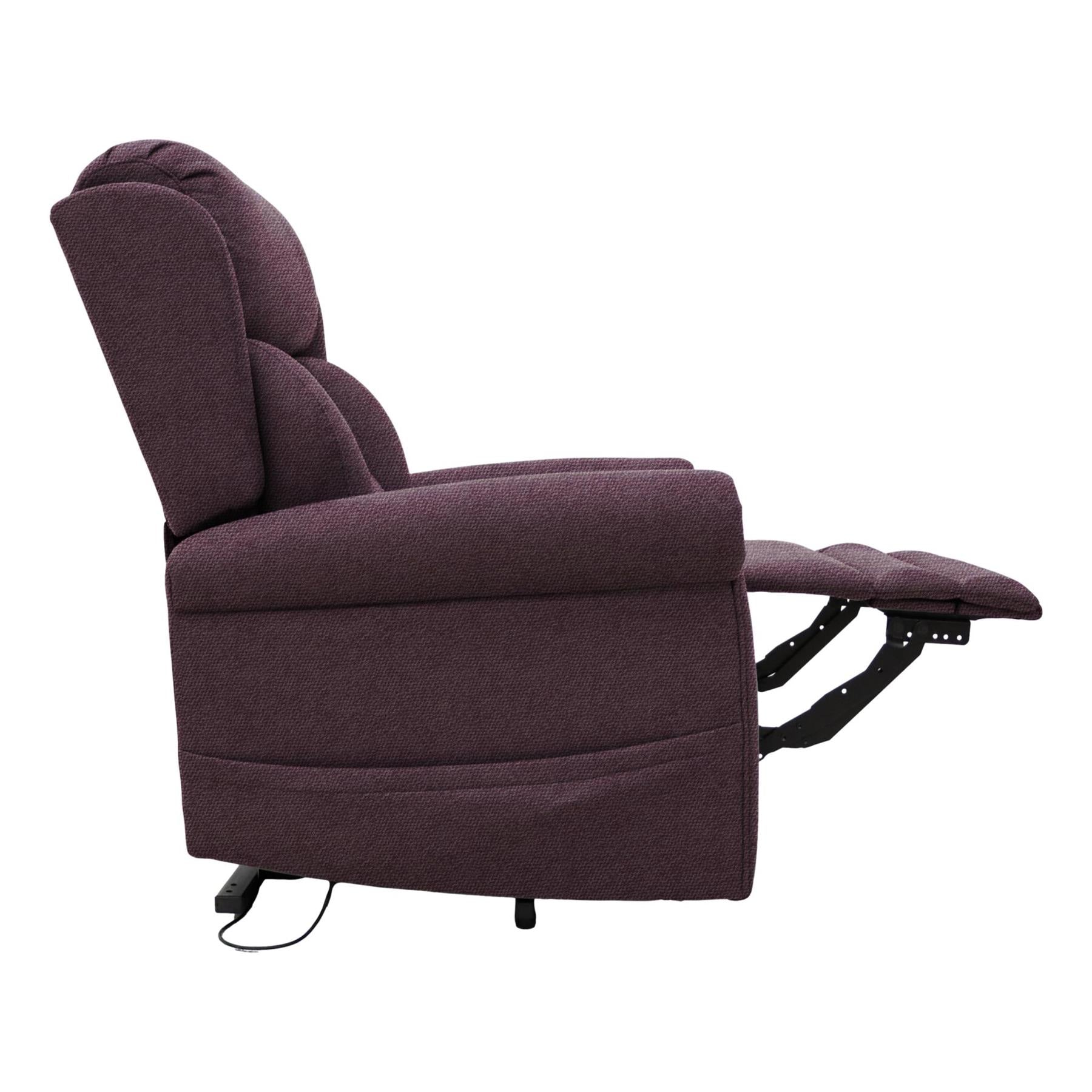 Nevis Standard – Dual Motor Riser Recliner Mobility Chair in Rose Fabric