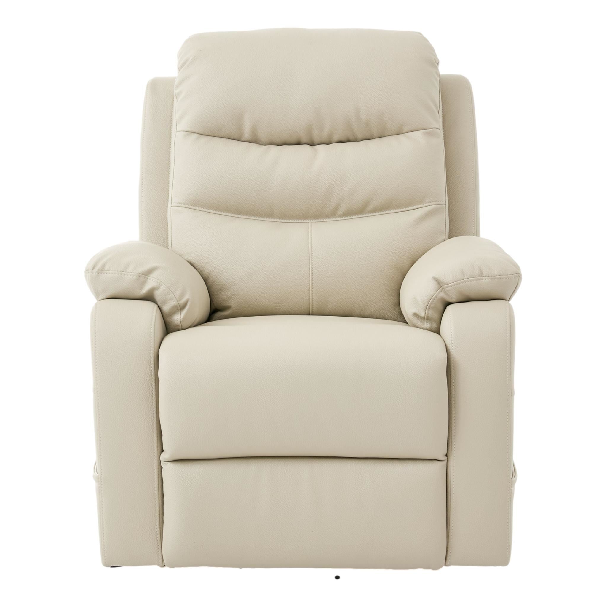 Brampton Riser Recliner Mobility Chair in Mushroom Plush Faux Leather