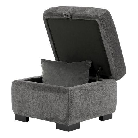 Mallow Storage Footstool in Charcoal Grey Fabric - Limited Stocks - image 2