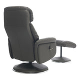 Sahara Swivel Recliner in Cinder Leather - thumbnail 5