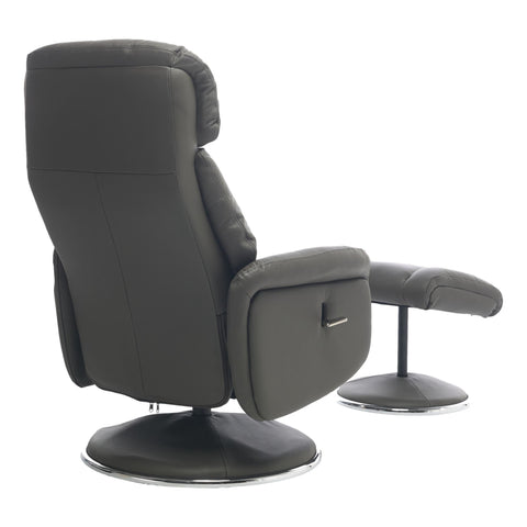 Sahara Swivel Recliner in Cinder Leather - image 5