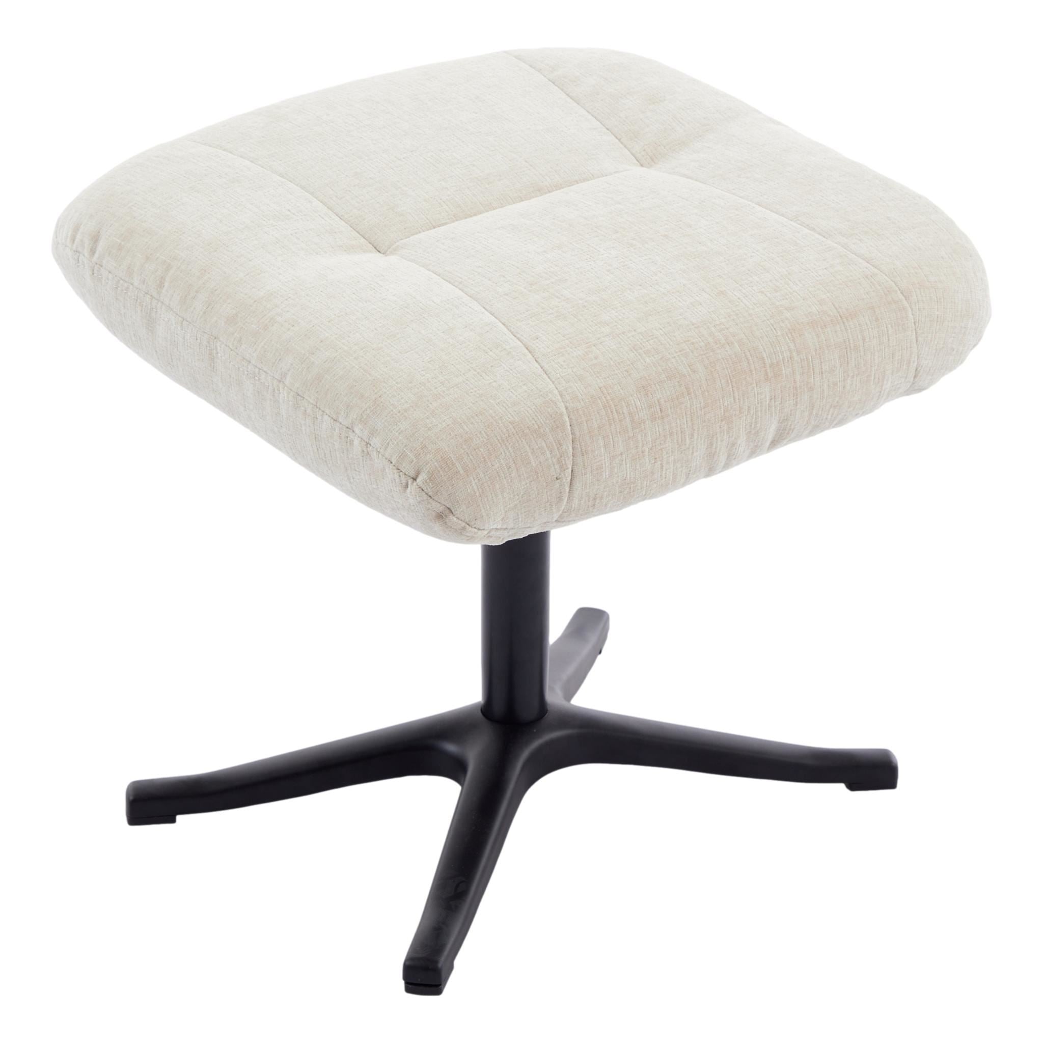 The Nevada Swivel Recliner Chair & Matching Footstool in Barley Fabric