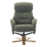 The Eden Swivel Recliner Chair & Matching Footstool  in Kellygreen Fabric - thumbnail 9