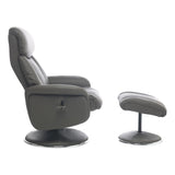 Sahara Swivel Recliner in Cinder Leather - thumbnail 3