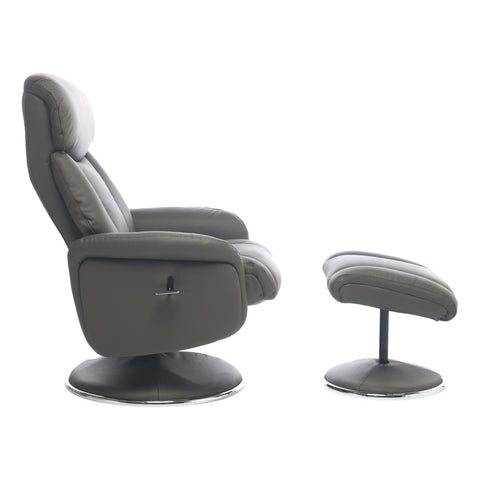 Sahara Swivel Recliner in Cinder Leather - image 3