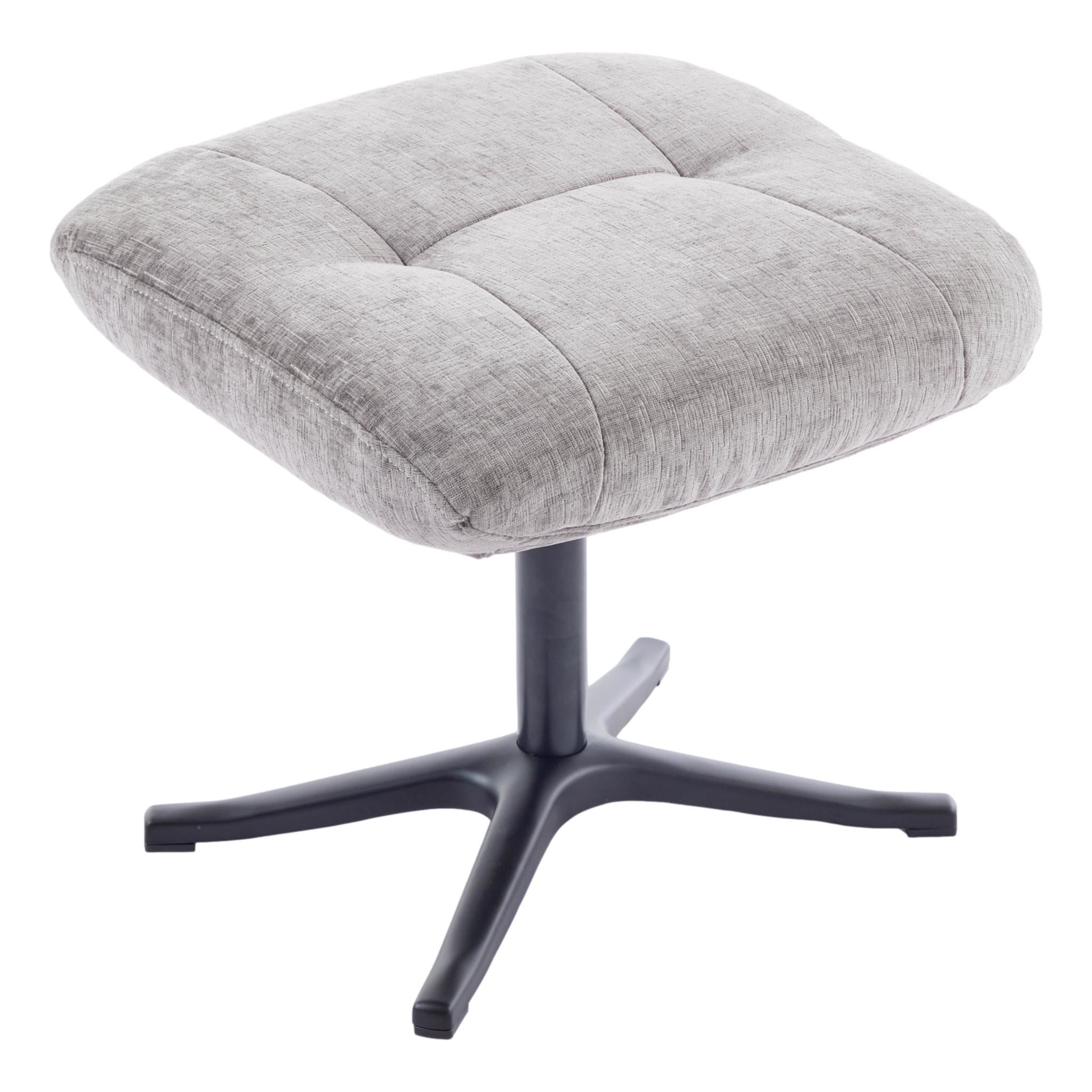 The Nevada Swivel Recliner Chair & Matching Footstool in Cloud Fabric