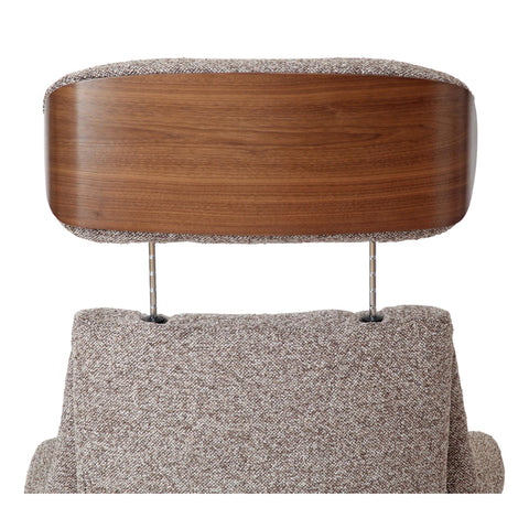 Stratford Swivel Recliner Chair in Coffee Fabric with Matching Footstool - image 9