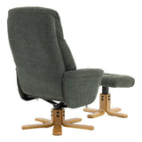 The Paris Swivel Recliner Chair & Footstool in Fern Fabric - thumbnail 7