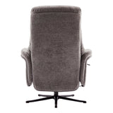 The Nevada Swivel Recliner Chair & Matching Footstool in Ash Fabric - thumbnail 8