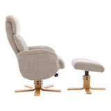 The Eden Swivel Recliner Chair & Matching Footstool  in Sandrift Fabric - thumbnail 4