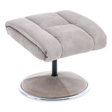 The Biarritz - Swivel Recliner Chair & Matching Footstool in Almond Fabric - thumbnail 7