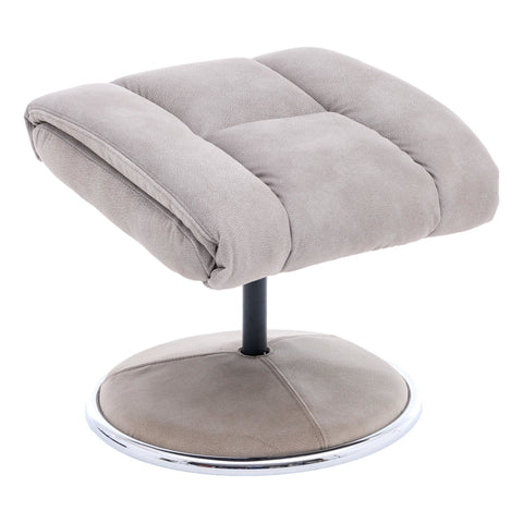 The Biarritz - Swivel Recliner Chair & Matching Footstool in Almond Fabric - image 7