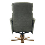 The Eden Swivel Recliner Chair & Matching Footstool  in Kellygreen Fabric - thumbnail 7
