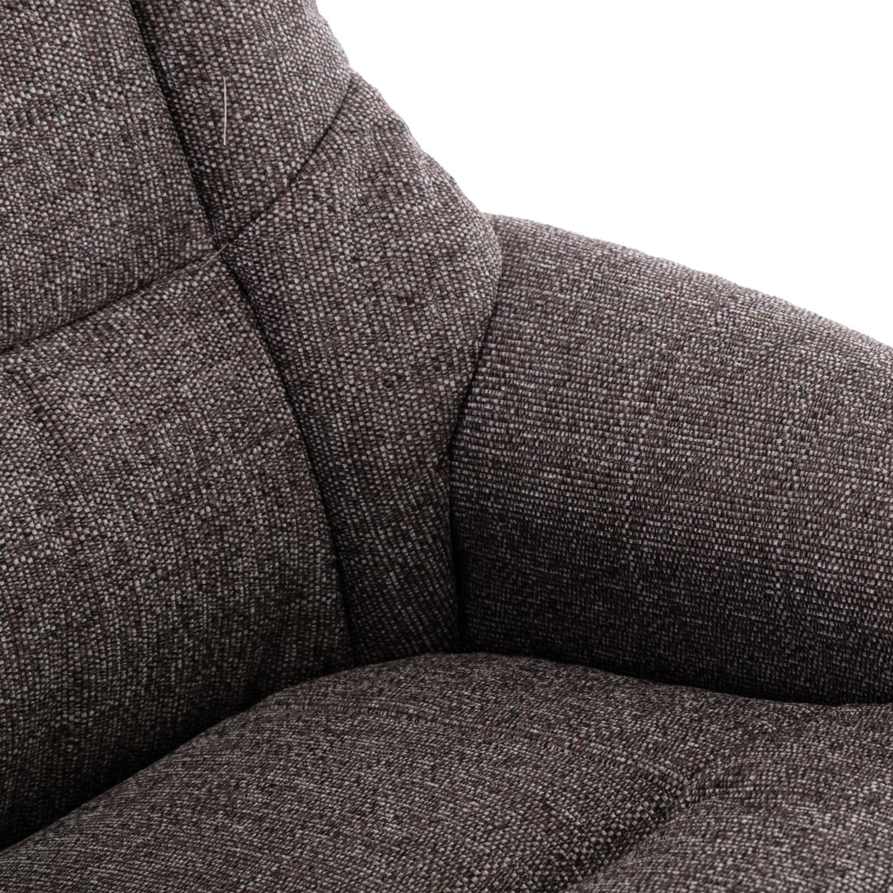 Cairo Swivel Recliner Chair & Footstool in Grey Lisbon Fabric - Refurbished Sale