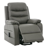 Brampton Riser Recliner Mobility Chair in Cinder Grey Plush Faux Leather - thumbnail 4