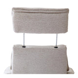 The Newton Swivel Recliner Chair & Matching Footstool – Beige Fabric - Refurbished - thumbnail 9