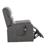Henley Riser Recliner Chair Dual Motor Heat & Massage Grey Fabric - Refurbished - thumbnail 9