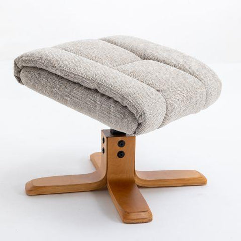 Exmouth Fabric Swivel Recliner Massage Chair & Footstool in Sand - Refurbished Clearance - image 5