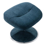 The Paddington - Swivel Recliner Chair & Matching Footstool in Deep Sea Blue Fabric - thumbnail 9