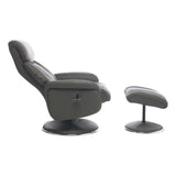 Sahara Swivel Recliner in Cinder Leather - thumbnail 4